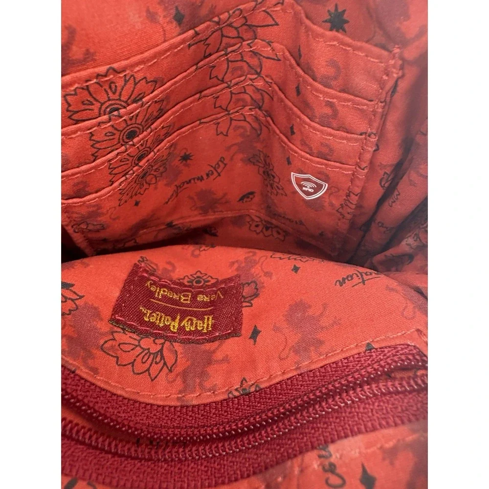 Vera Bradley Harry Potter Gryffindor RFID Convertible Crossbody Bag Red Corduroy - Picture 6 of 7